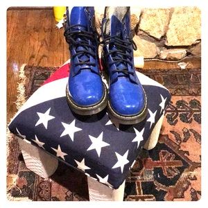 Blue Patent Leather Dr Martens